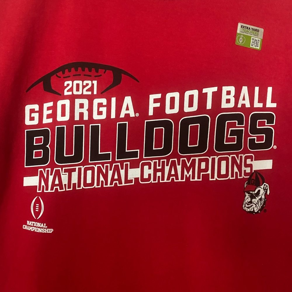Georgia Bulldogs Football T-Shirt 2021 National Champions New W/Tags Size Large